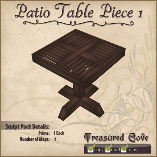 -TC- Patio Table Piece 1 Clearance Priced