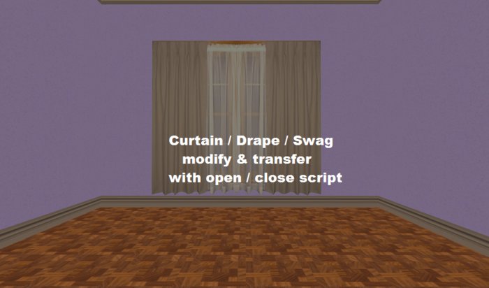 Curtain / Drape / Swag beige-white sheer full mod & trans