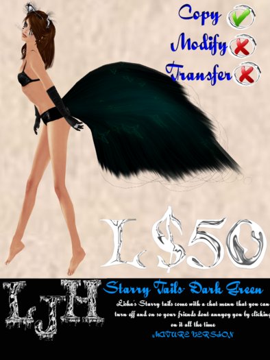 [LJH] Lisha's Starry Tail DARK GREEN MATURE VERSION