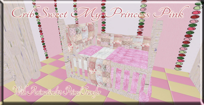 LSR - Crib Sweet My Princess Pink