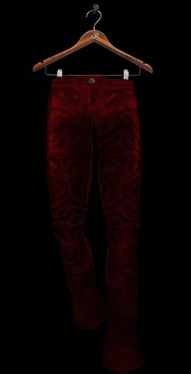 PEER Red Leather Zebra Pants