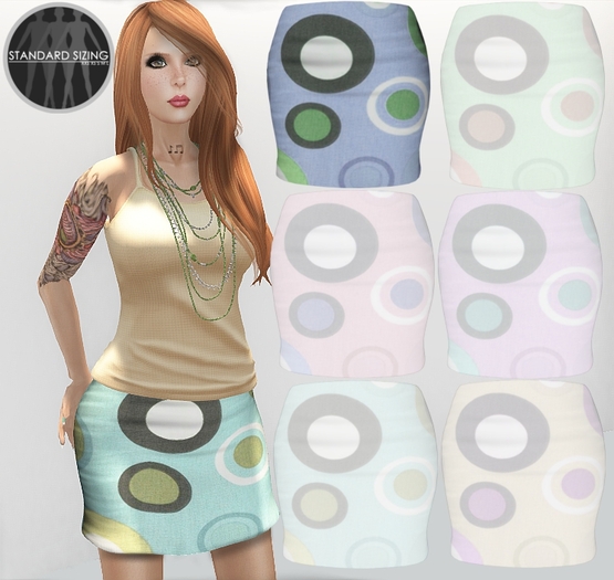 :[strip'd]: Retro Skirt [Blue]