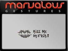 KISS ME IM IRISH! GESTURE (female)