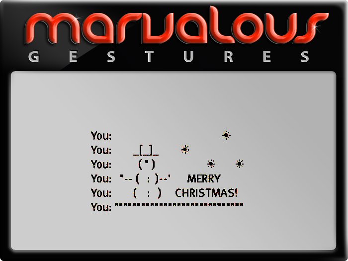 MERRY CHRISTMAS GESTURE