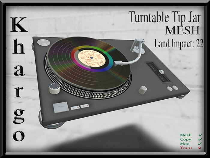 Khargo: Turntable Tip Jar / Tipjar