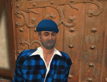 Blue Knit LumberJack Hat - Beanie