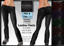 Karma Template - PDS & Tga - Leather Pants - 5 Colors
