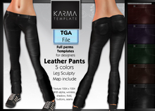 Karma Template - Tga - Leather Pants - 5 Colors