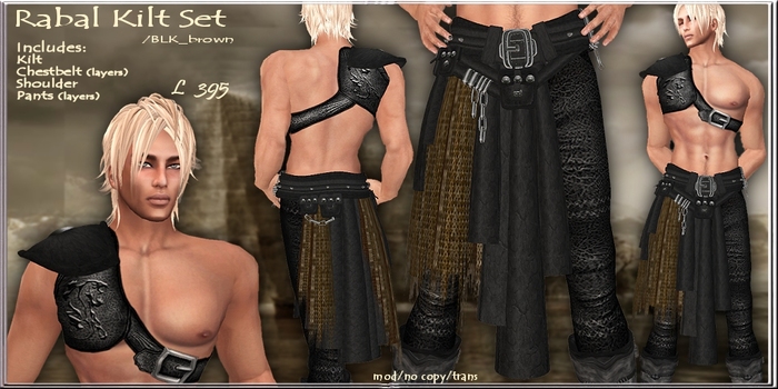 Rabal Kilt set /BLK_brown