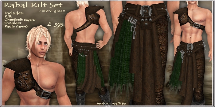 Rabal Kilt set /BRW_green