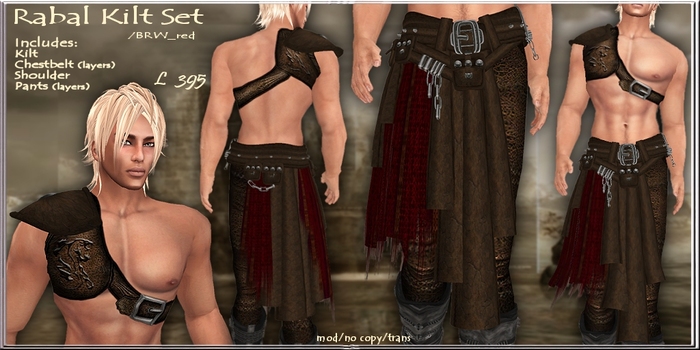Rabal Kilt set /BRW_red