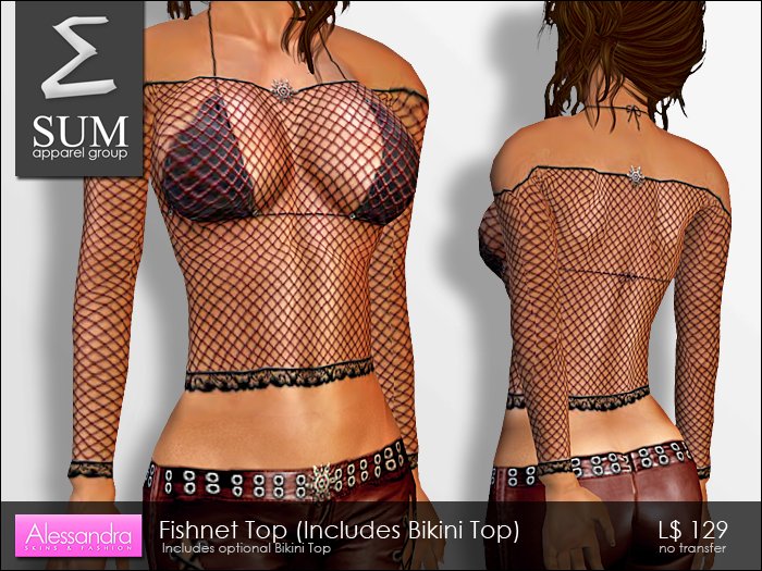 SUM - Fishnet Top RED by Alessandra