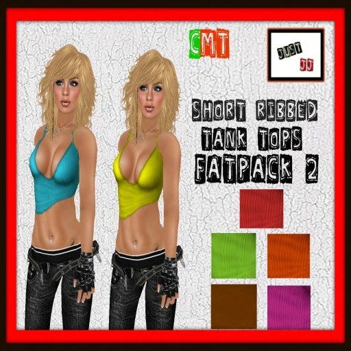 *Just JJ* Short Ribbed Tank Top Fatpack 2 *PROMO*
