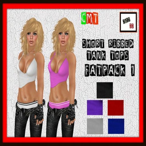 *Just JJ* Short Ribbed Tank Top Fatpack 1 *PROMO*