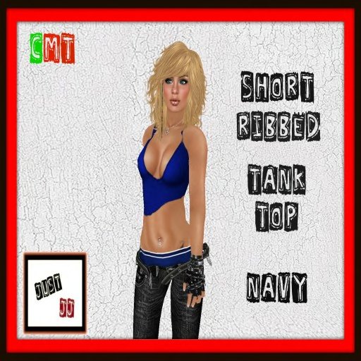 *Just JJ* Short Ribbed Tank Top Navy