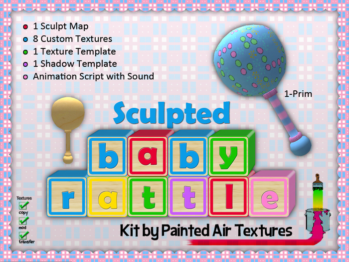 (PAT Sculpted Baby Rattle Kit)