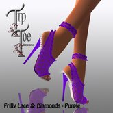 TIPTOE  Frilly Lace & Diamonds Purple/Lace