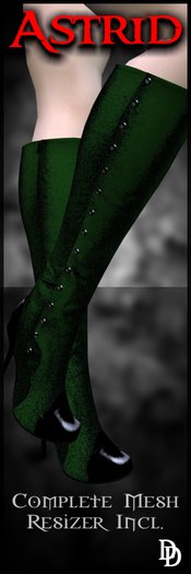 Dare Designs: Astrid mesh boots - forest
