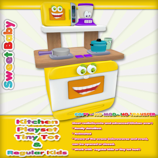 Sweet Baby - Kitchen PlaySet - Yellow