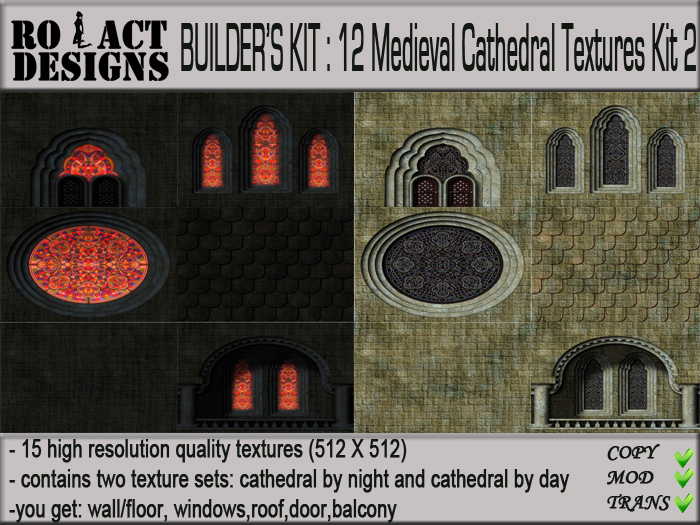 ..::RO!ACT::..DESIGNS Medieval Cathedral Textures Kit 2