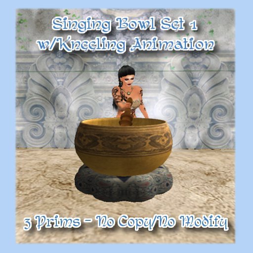 Singing Bowl Set 1 w/Kneeling Animation