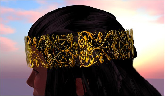 ! " Su Xue " Headband Bandana BORDER gold flashy Resize