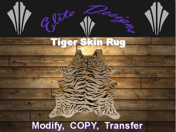 ~~ FULL PERM - Tiger Skin Rug ~~