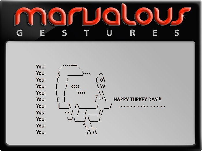 HAPPY TURKEY DAY GESTURE
