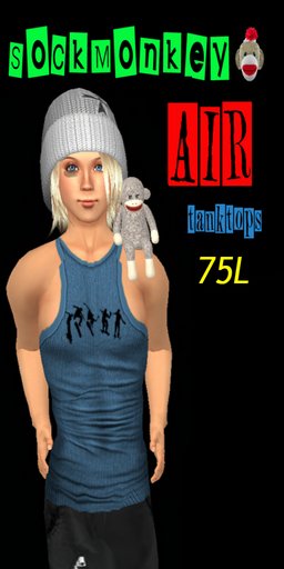 Off da Hook AIR Tanktop by SockMonkey - Blue 