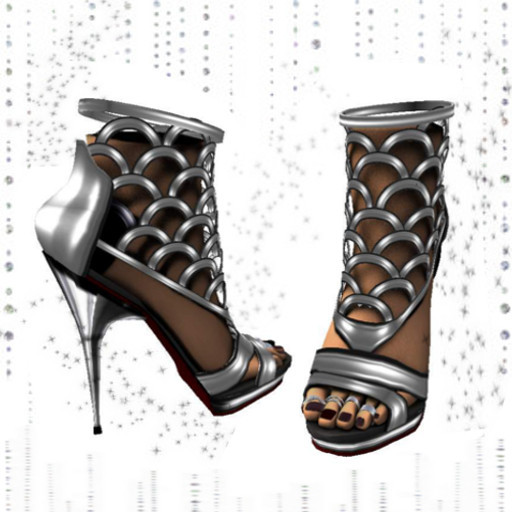 a sexy sandals-silver