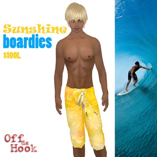 Off da Hook Boardies - Sunshine