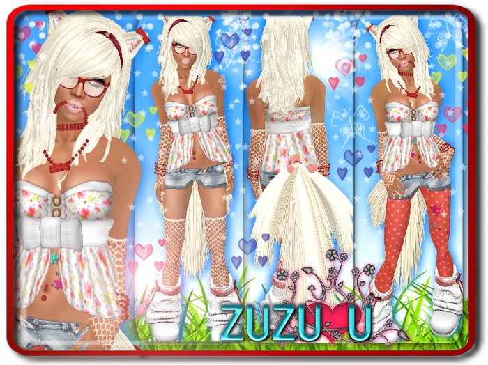 Second Life Marketplace !...ZUZUU...! Nerdy Kitty Coral