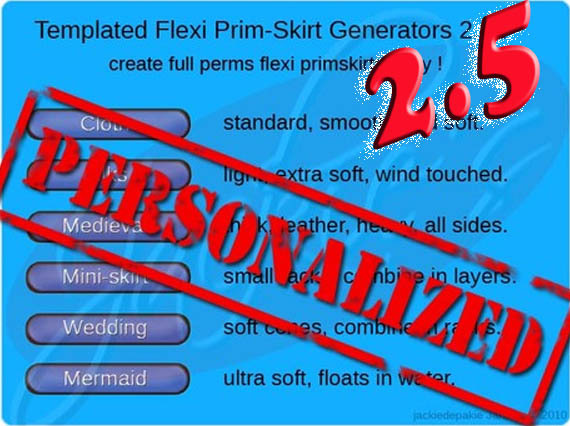 Personalized High Density Templated PrimSkirt Builder