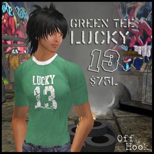 Off da Hook Lucky 13 Tee - Green