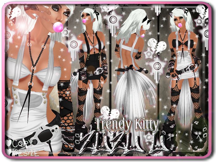 !...:::ZUZU~U::...! ~Trendy Kitty~ Neko Outfits - White & Black