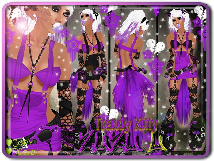 !...:::ZUZU~U::...! ~Trendy Kitty~ Neko Outfits - Purple & Black
