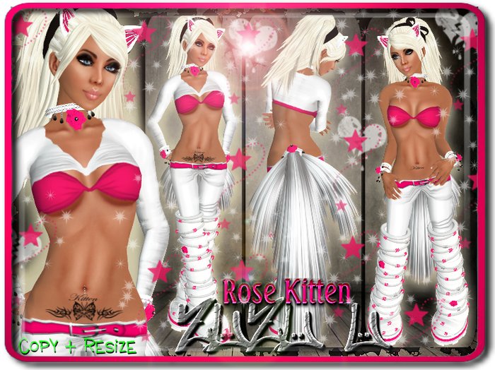 !...:::ZUZU~U::...! ~Rose Kitten~ Neko Outfit - Pink