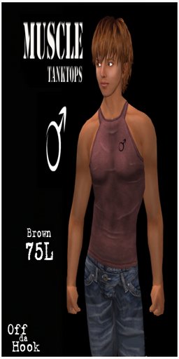 Off da Hook Muscle Tanktop - Brown