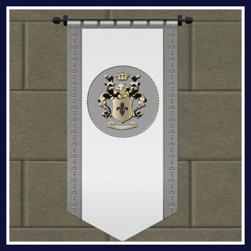 Heraldic White Wall Banner