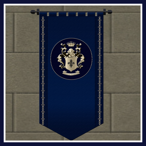 Heraldic Blue Wall Banner