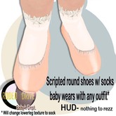 Zooby Peach ballerina shoes w/ lace sock