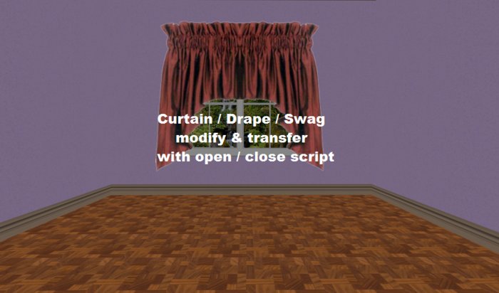 Curtain / Drape / Swag brown with open/close script