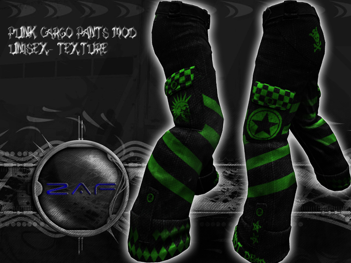 Black Punk Jean - Green