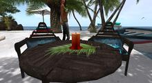 Candle on Palm leaf red