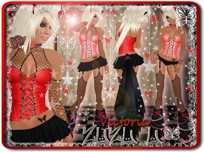 !...:::ZUZU~U::...! ~Victoria~ Neko Outfit - Reds
