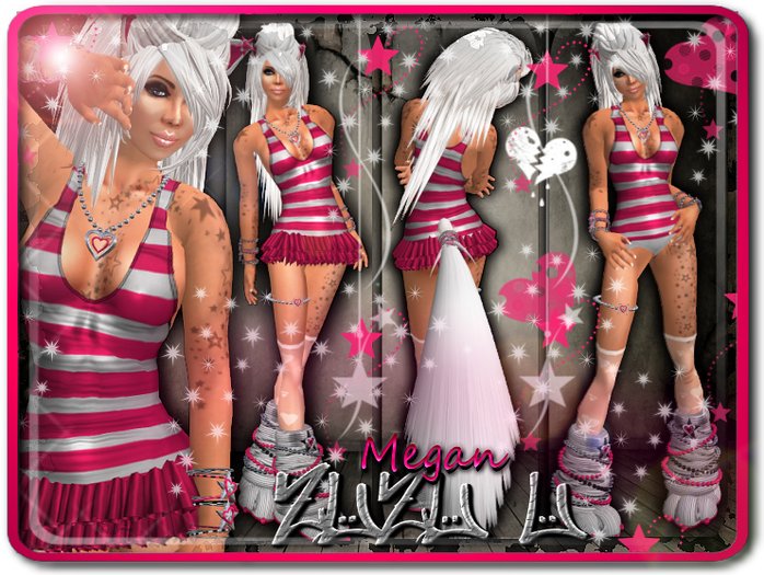 !...:::ZUZU~U::...! ~Megan~ Pink & White Neko Outfit