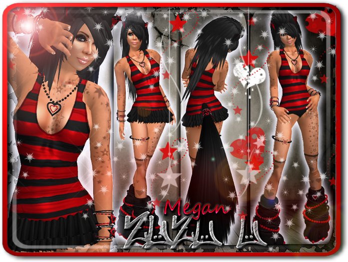 !...:::ZUZU~U::...! ~Megan~ Red & Black Neko Outfit