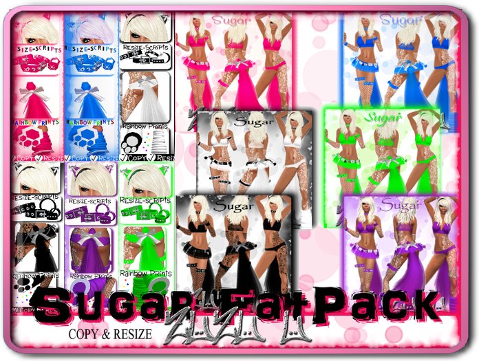 !...:::ZUZU~U::...! ~Sugar~ FatPack Save L$150 (All 6 Colors)