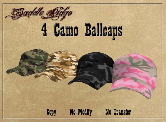 SaddleRidge Camo Ballcaps
