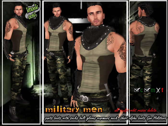..::Knockout!..:: Military men Green PROMO